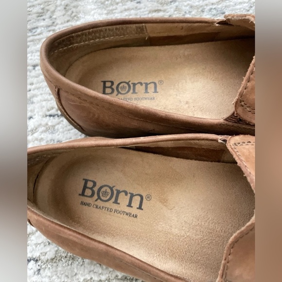 BORN Brompton Brown Leather Loafers Mens Size 11 - Picture 3 of 7